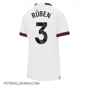 Manchester City Ruben Dias #3 Replika Bortatröja Damer 2023-24 Kortärmad